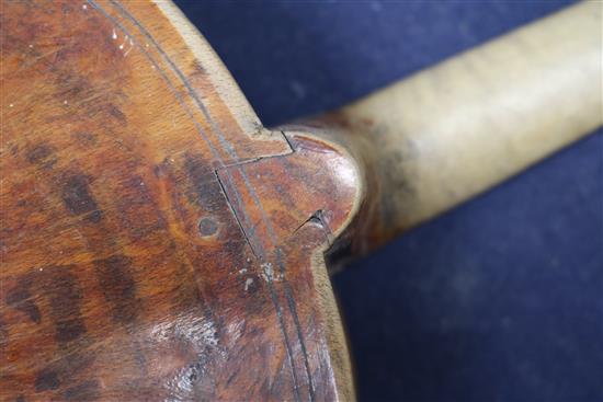 Two 19th century violins largest overall 59cm
